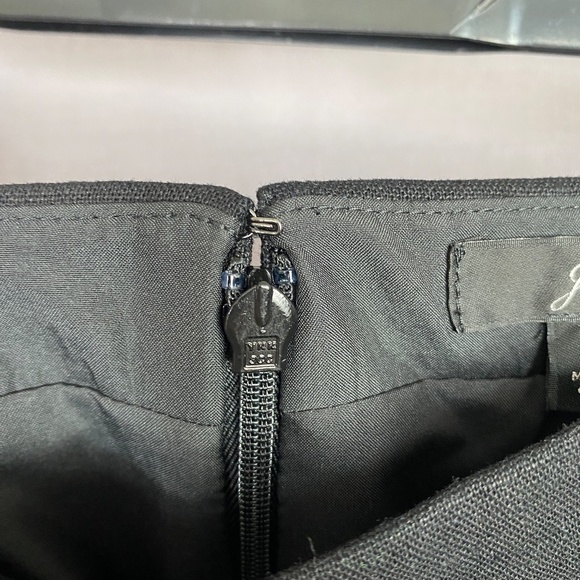 J.Crew Womens Solid Midi Pencil Skirt In Black Size 4 Linen Cotton - Picture 8 of 10